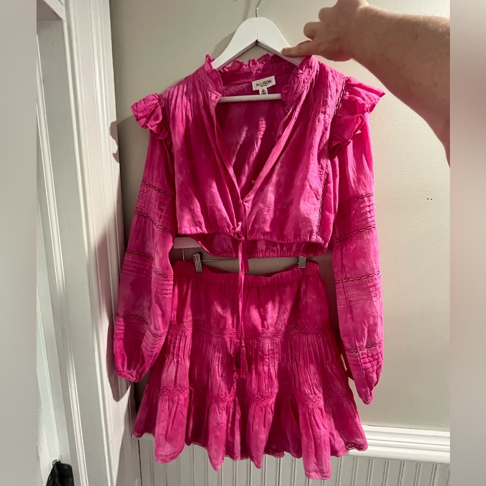 Allison New York - XS 100% cotton top + Medium skirt set